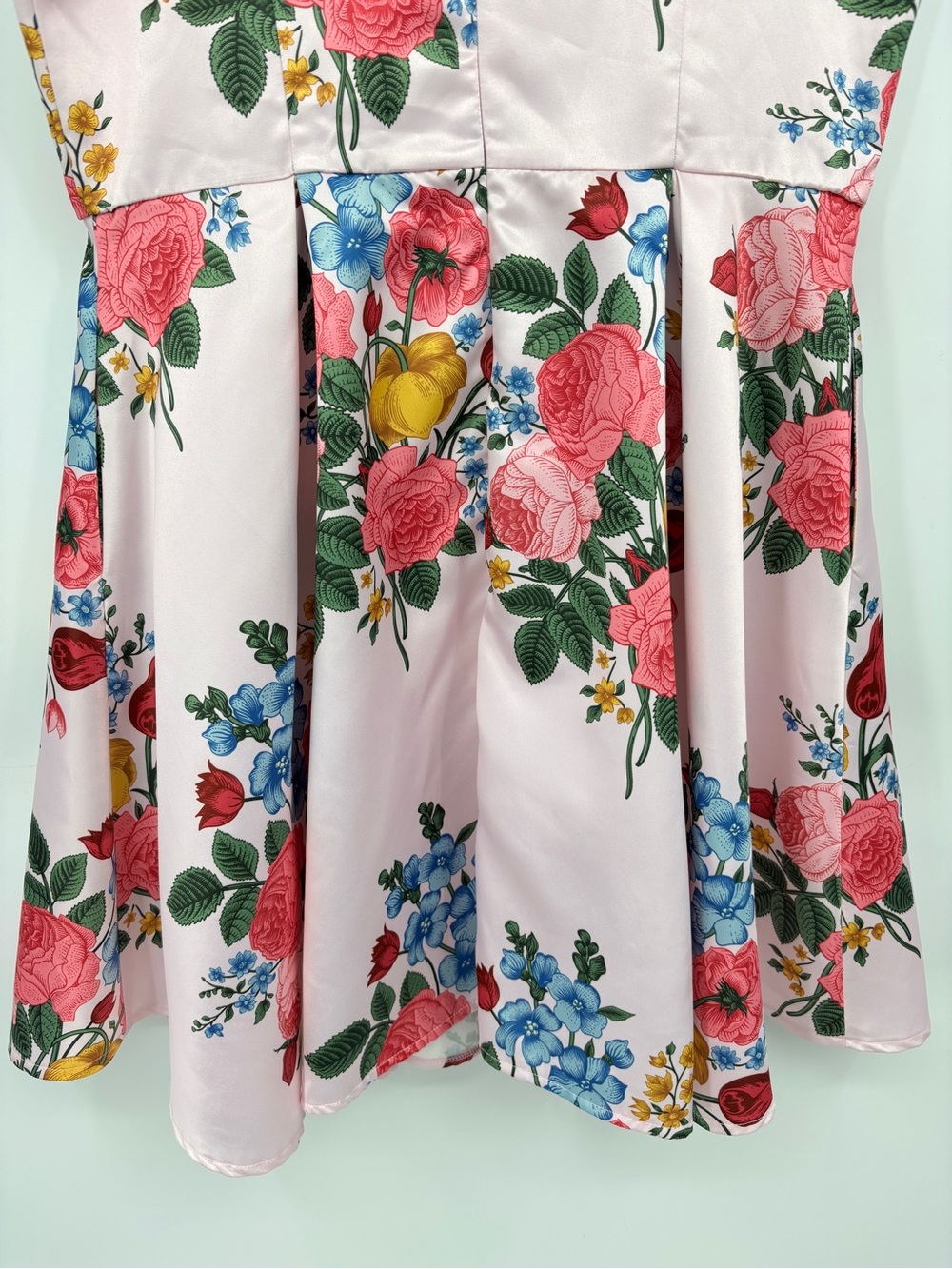 Liza Luxe Mini Dress Sleeveless Pink Floral Dress - Picture 9 of 14